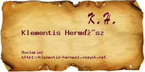 Klementis Hermész névjegykártya